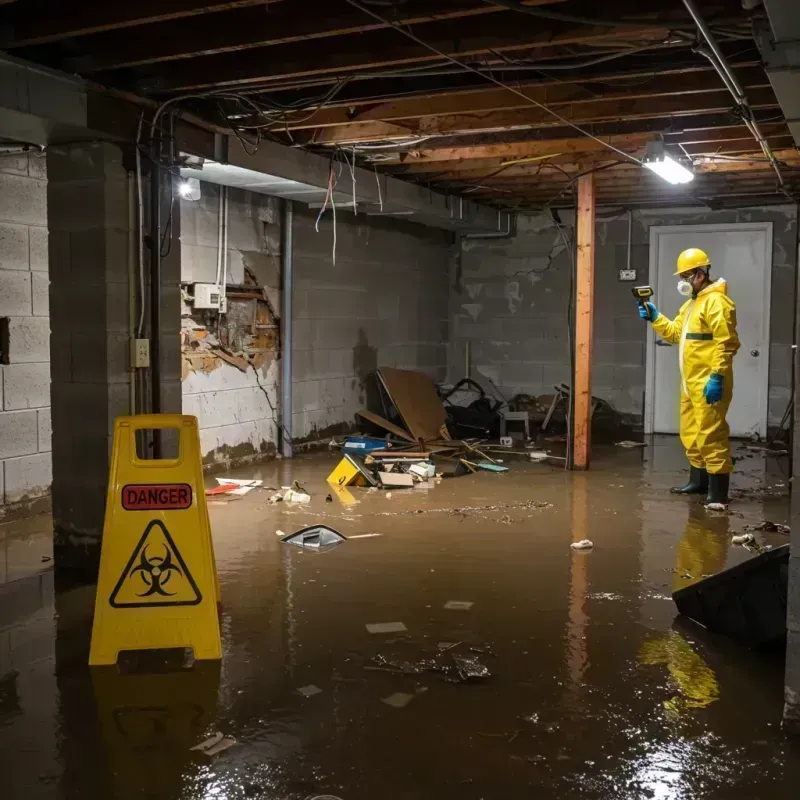 Flooded Basement Electrical Hazard in Calipatria, CA Property